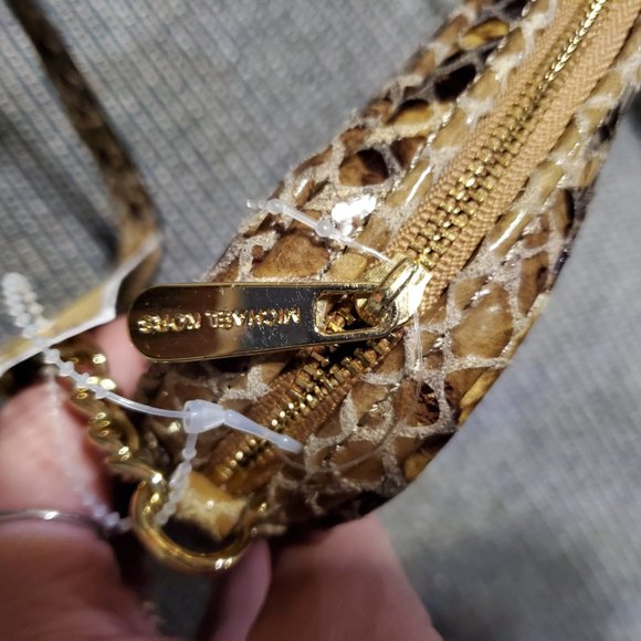 Nwt  Michael Kors Snakeskin Crossbody Bag Purse m - Picture 11 of 15